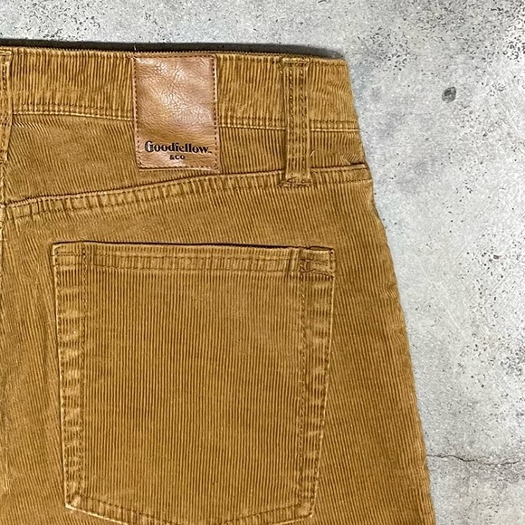 Goodfellow Brown Corduroy Pants Slim Fit 30x32 Preppy Casual - Picture 4 of 8
